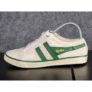 Gola All Court Sneakers Men Sz 8 Green White Low Top Tennis Everyday Athleisure‎